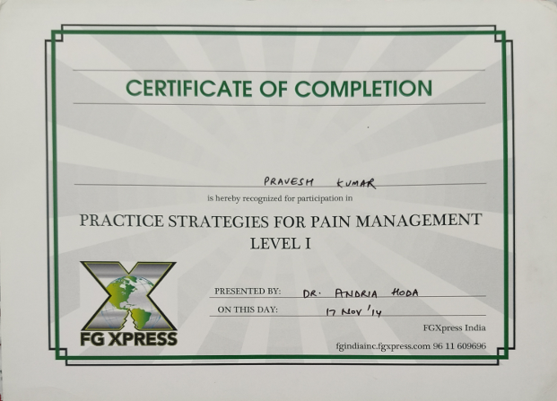Physio Olympiad 2020 Certificate